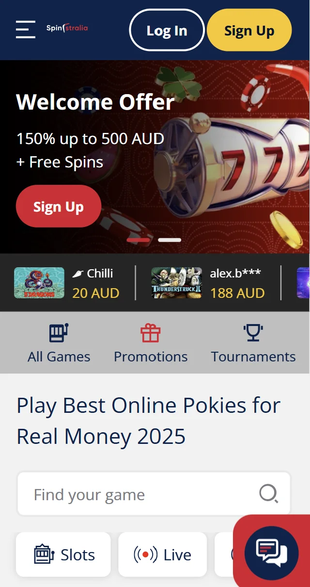 Spinstralia Casino App and Browser Play